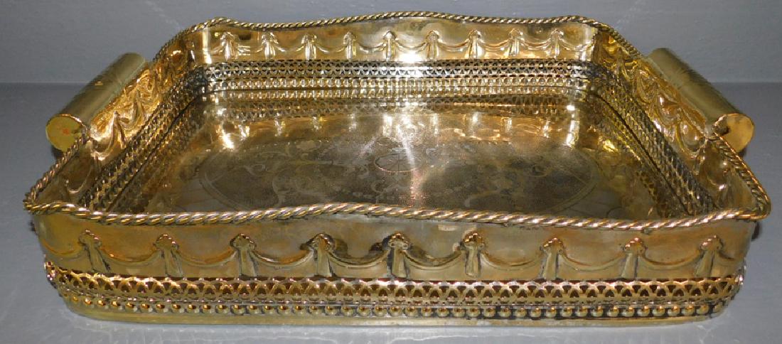 Brass Reticulated Gallery Tray (1 of 6)