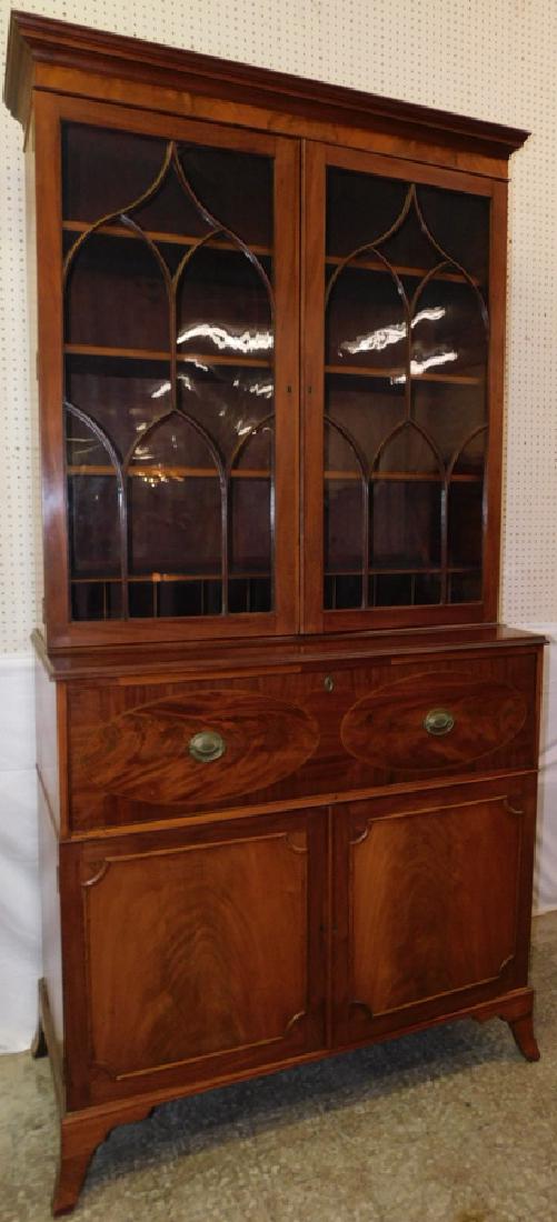 19th C NJ Mahogany Hepplewhite Secretary (1 of 5)