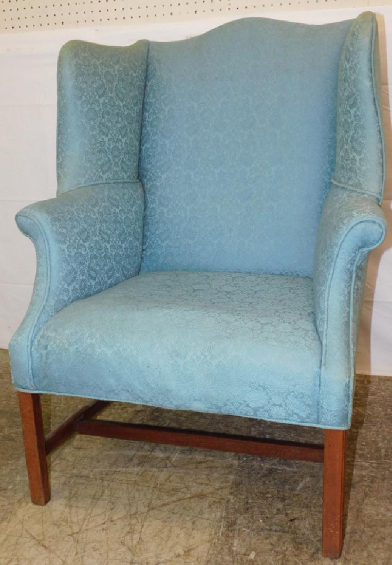 18th C Mahogany Chippendale Wing Chair (1 of 3)