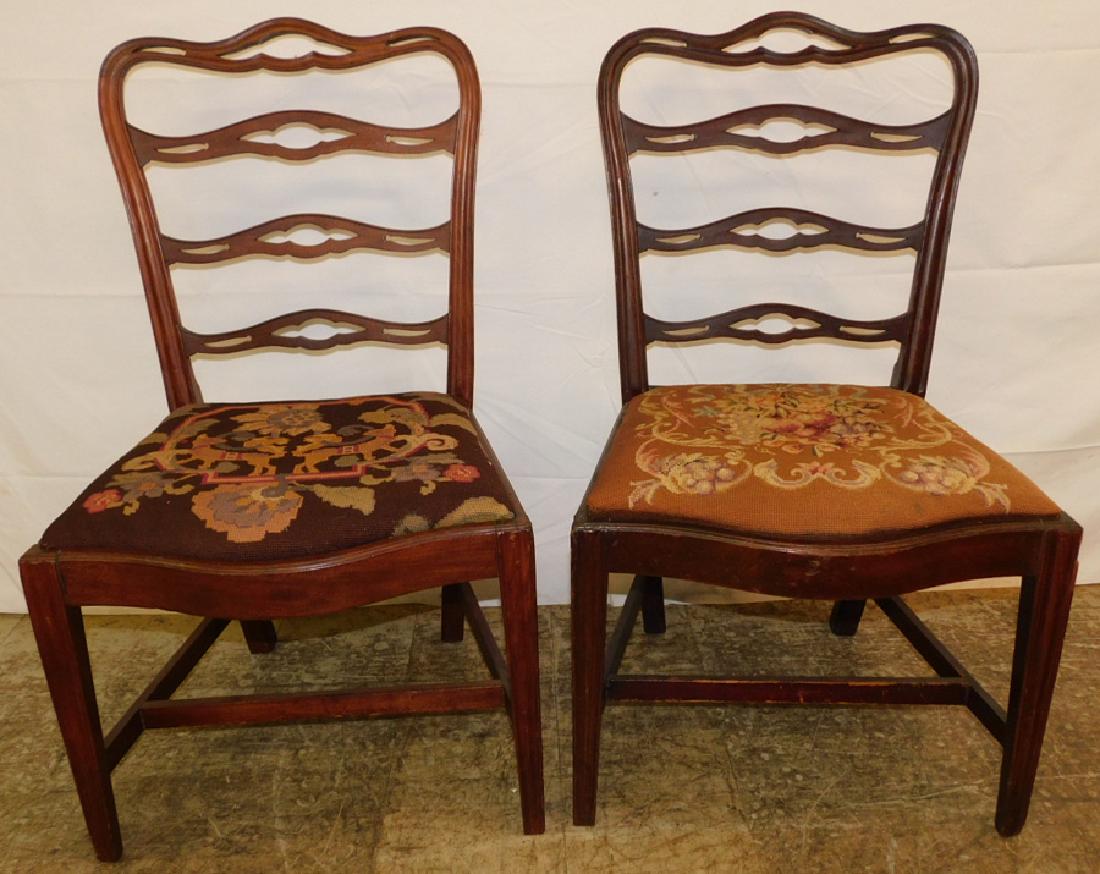 Pr Ladderback Chipp Straight Leg Side Chairs (1 of 3)