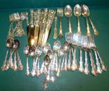 50 Pc Gorham Chantilly Sterling Flatware 44.1 TO