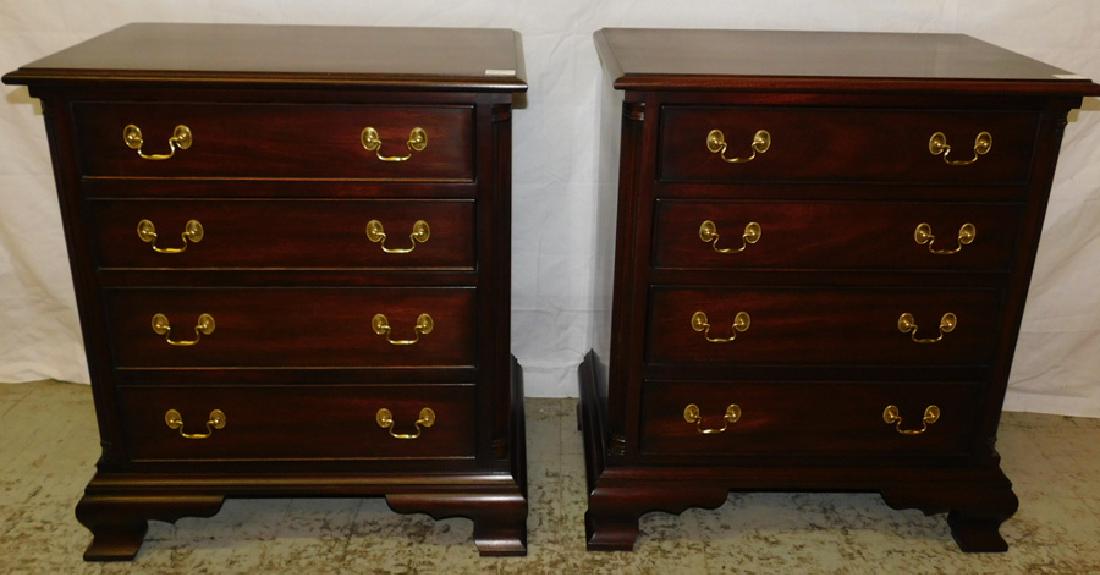 Pair Henkel Harris Mahogany Bedside Chest (1 of 5)