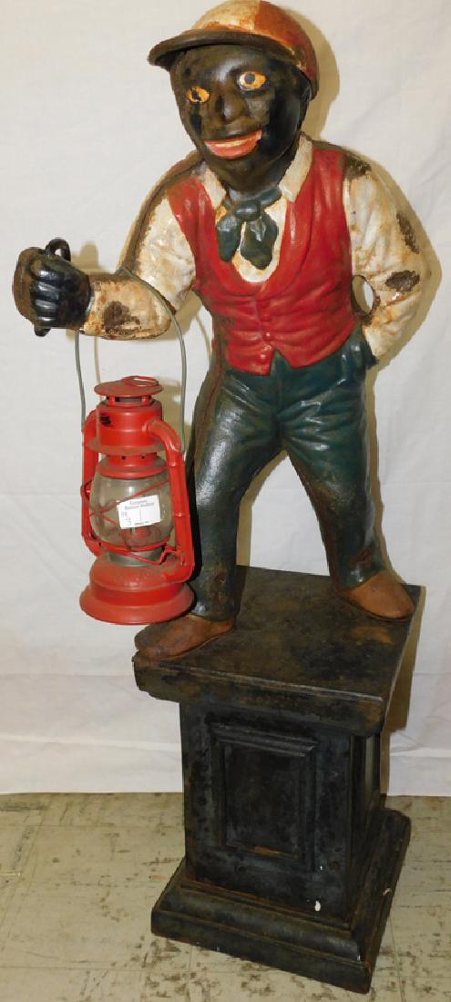 19th C Cast Iron Yard Jockey Hitching Post (1 of 3)