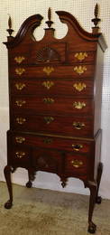 Henkel Harris Mahogany Broken Arch Highboy