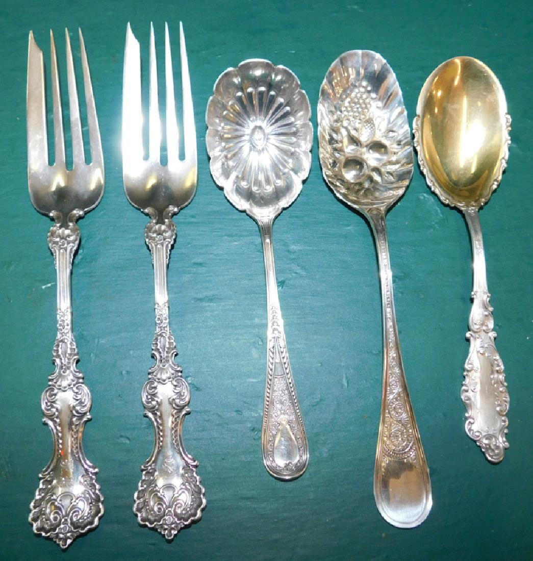 5 American Sterling Serving Pieces 7.9 t.o. (1 of 1)