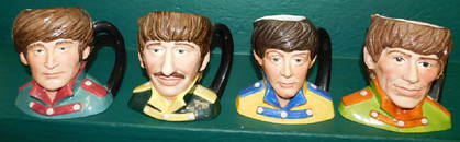Lot 4 Beatles Royal Doulton Toby Mugs