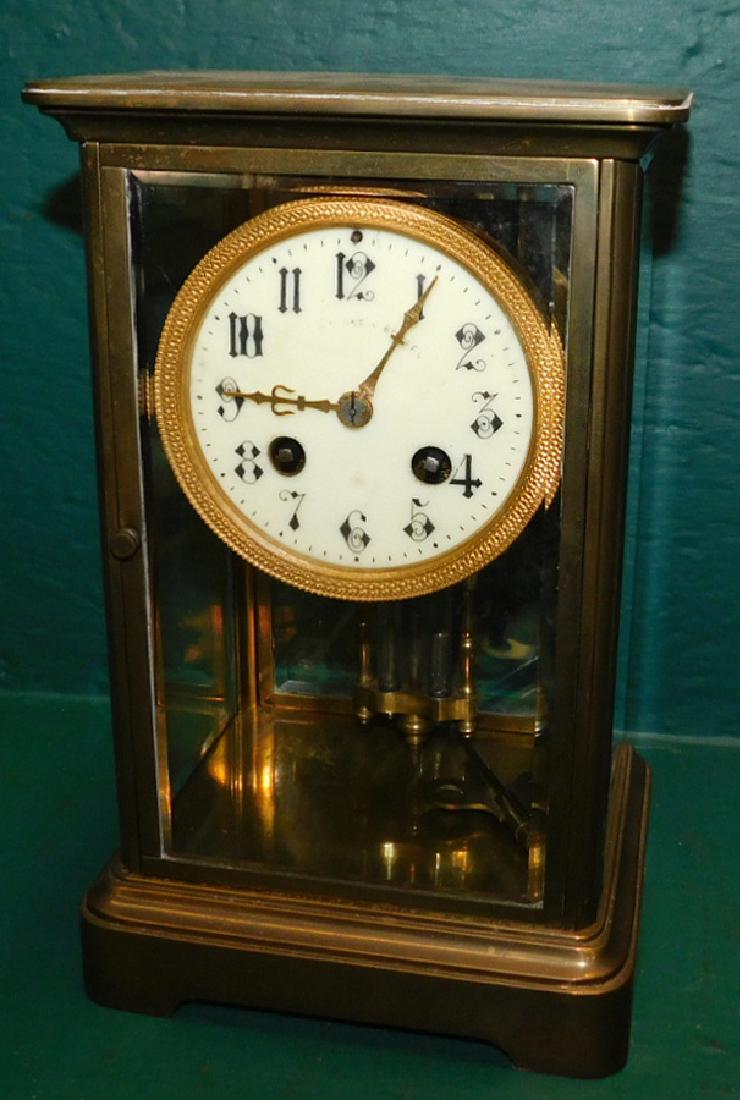 Bailey Banks & Biddle Crystal Regulator Clock: Bailey Banks & Biddle Crystal Regulator Shelf Clock. 6" W 5" D 10" H