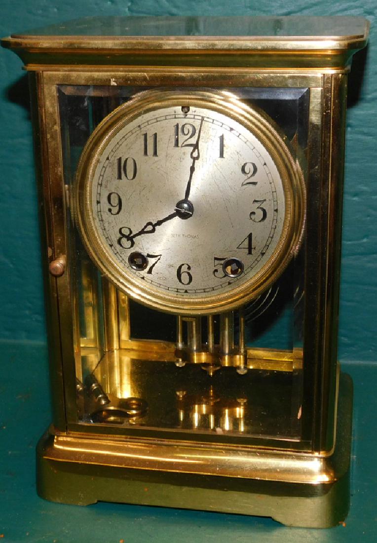 Crystal Regulator Seth Thomas shelf clock: Crystal Regulator Shelf Clock By Seth Thomas. 6 1/2" W 5" D 9 1/2" H