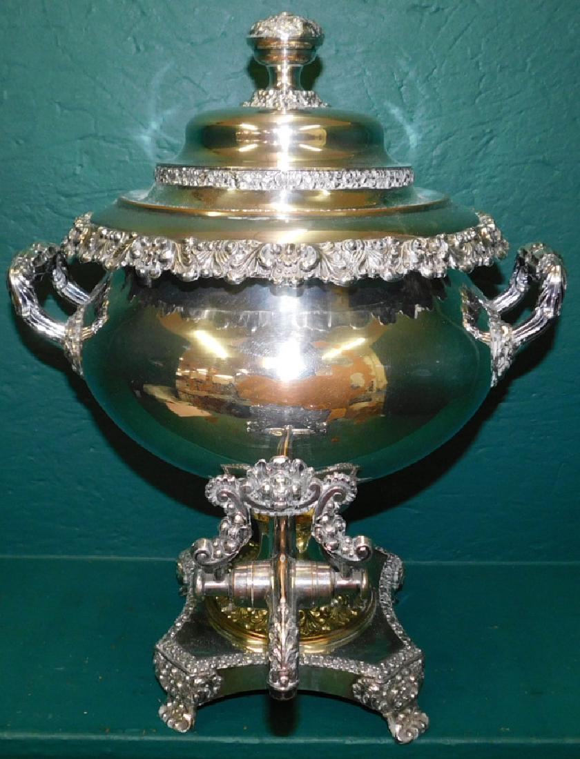 19th C Old Sheffield Plate Hot Water Kettle