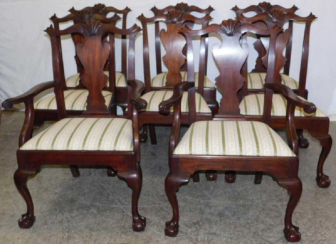 Set 8 Henkel Harris Mahogany Dining Chairs