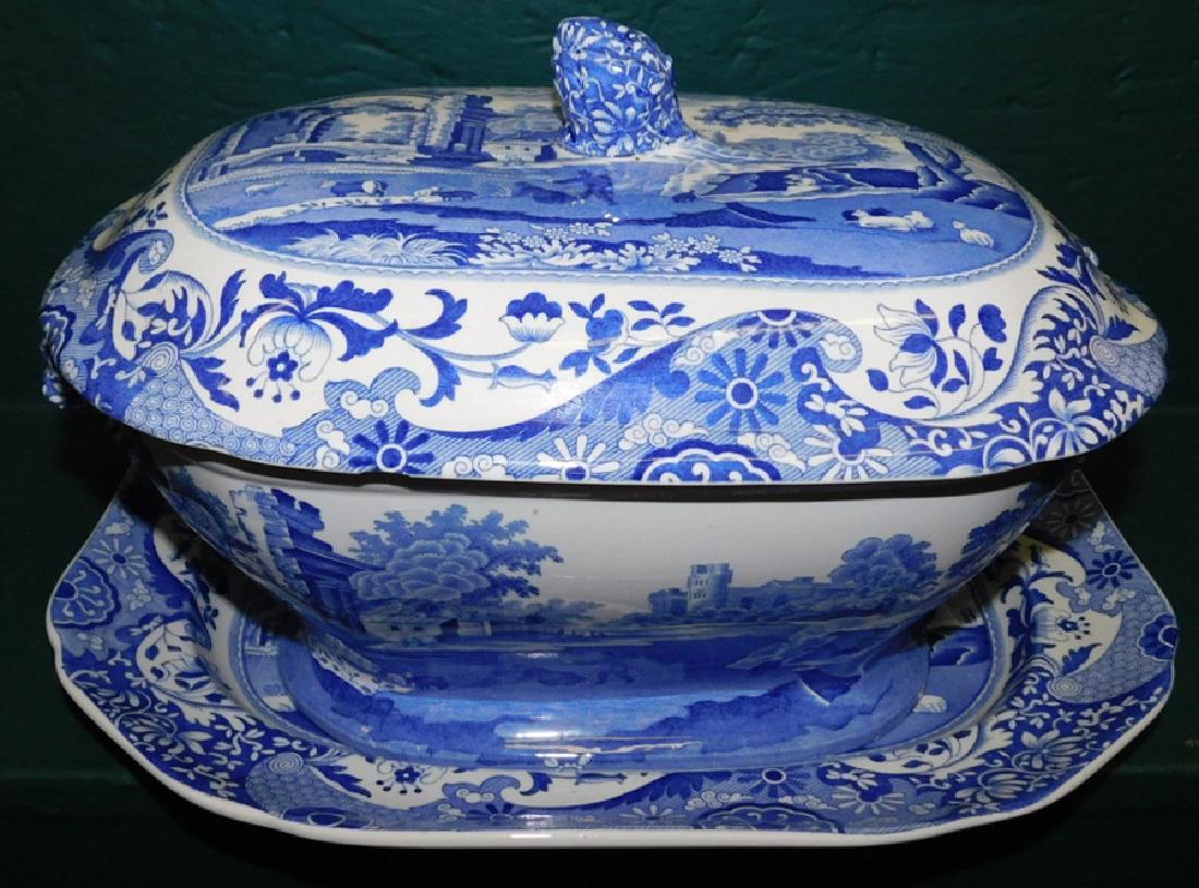 Spode Tureen With Underplate: Spode Tureen With Underplate. 14 1/2" X 11" Underplate