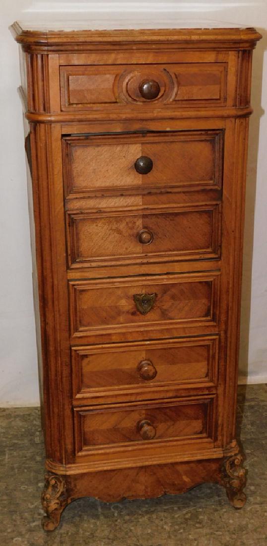 Marble top 6 drawer commode: Marble top 6 drawer commode. 16" L 15'' W 36 1/2" H
