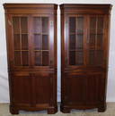 Pr Craftique gl front & mah corner cupboards