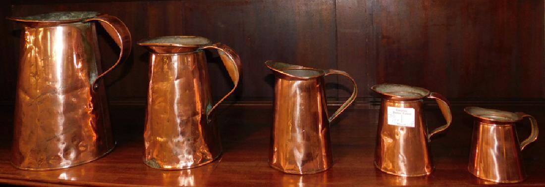 5 graduated copper measures (1 of 2)