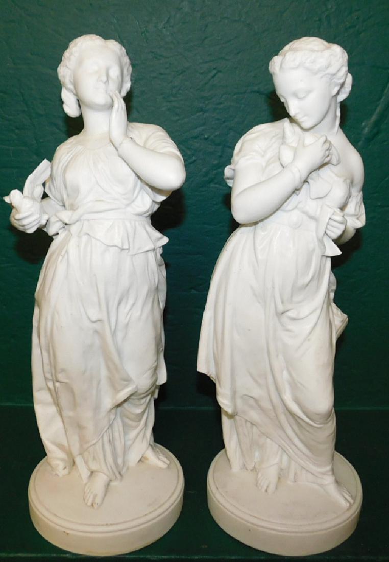 Pair of Bisque Chelsea figurines (1 of 6)