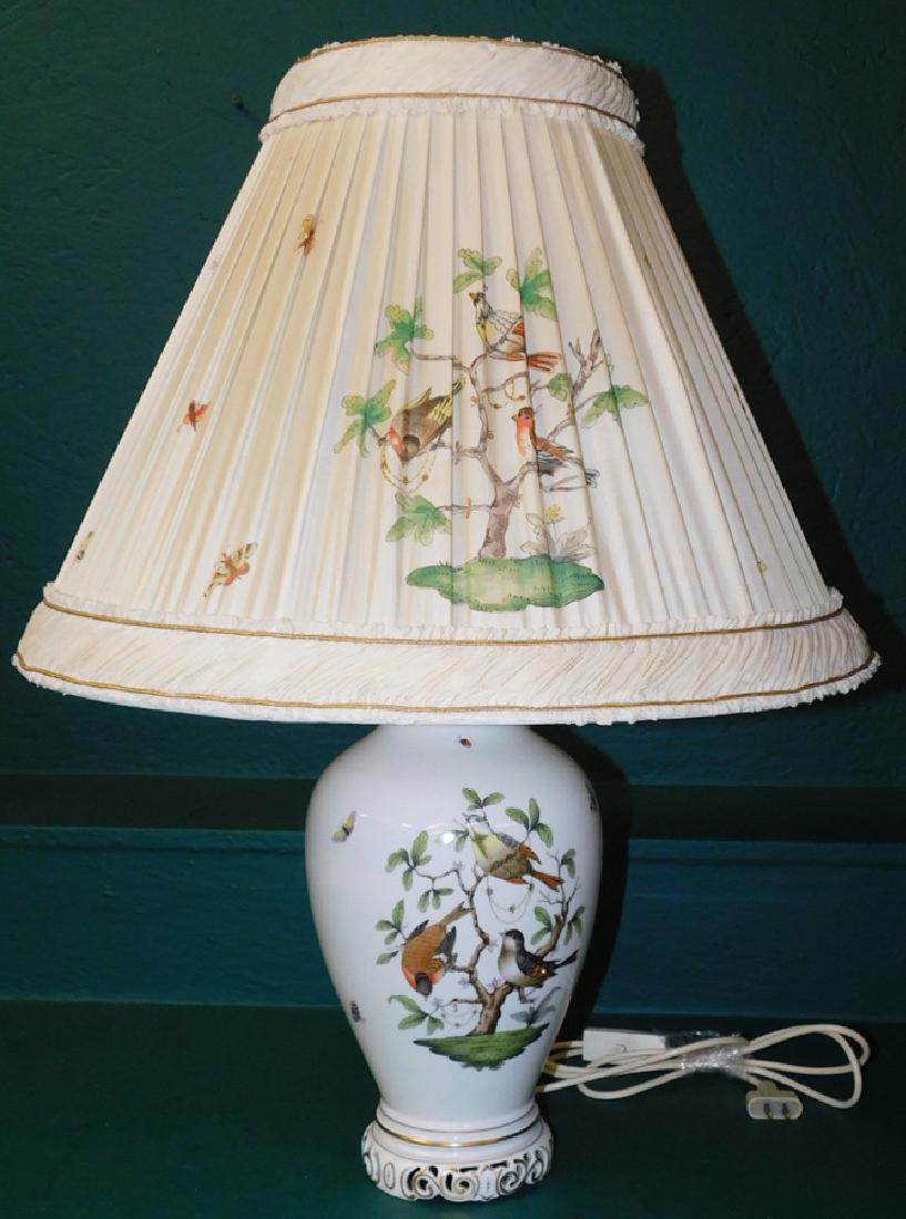 Herend lamp and shade- Rothschild bird pattern (1 of 5)