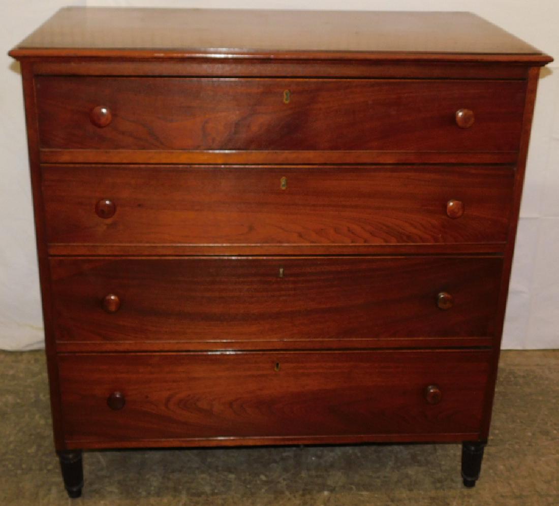 American walnut Sheraton 4 drawer chest (1 of 3)