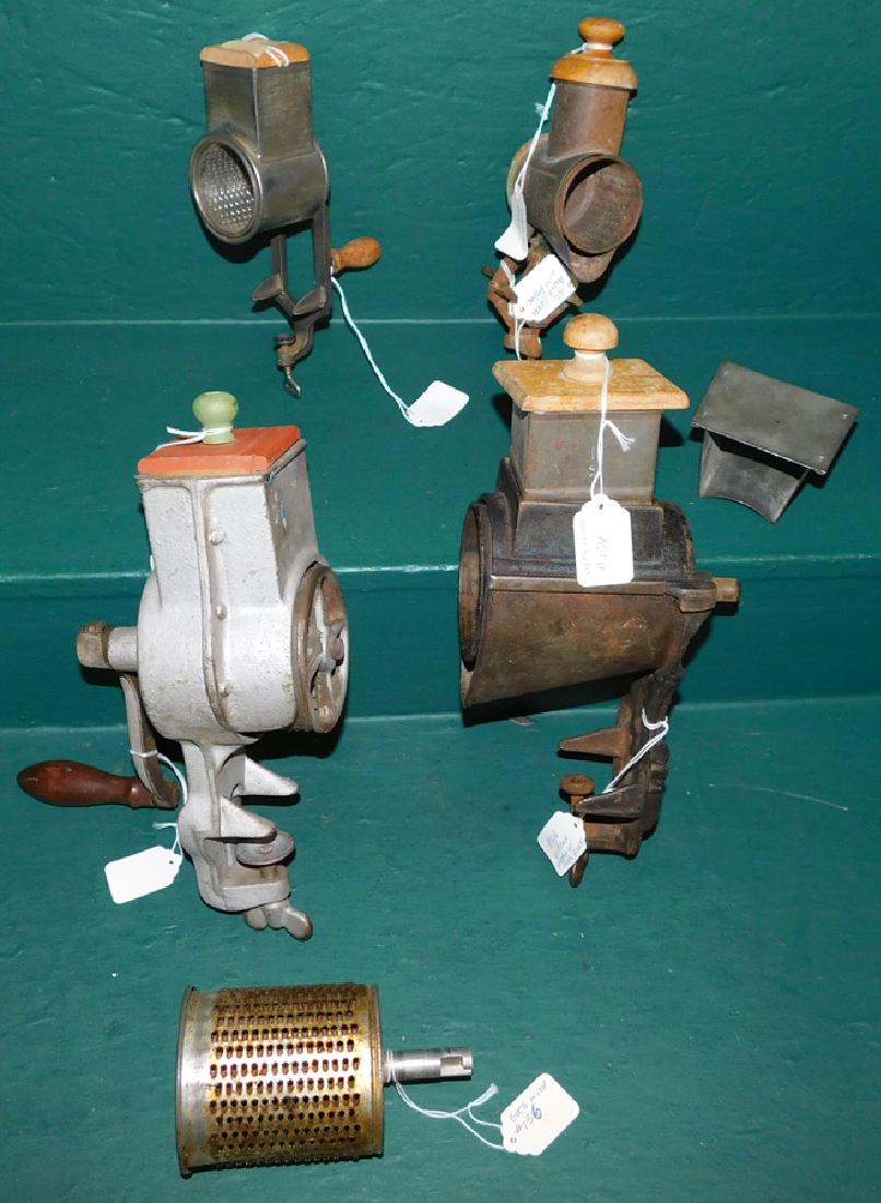Four Antique Graters: Four Antique Graters . 12" Largest