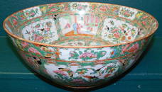 19th C Rose Medallion Bowl