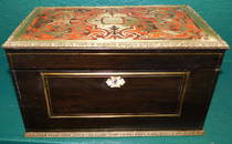 Boulle work Tea Caddy