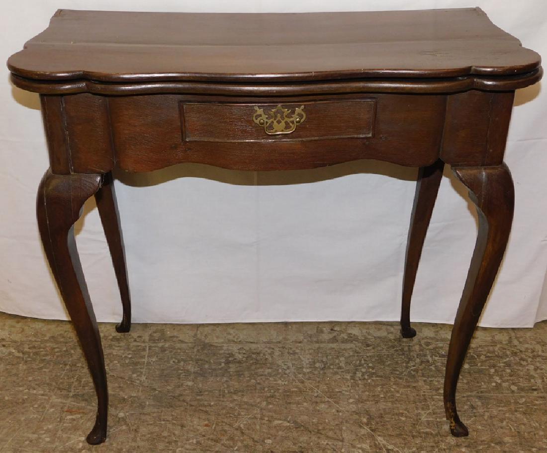 Continental Queen Anne Oak Game Table (1 of 4)