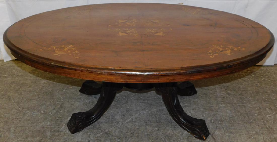Walnut Inlaid Victorian Coffee Table (1 of 3)