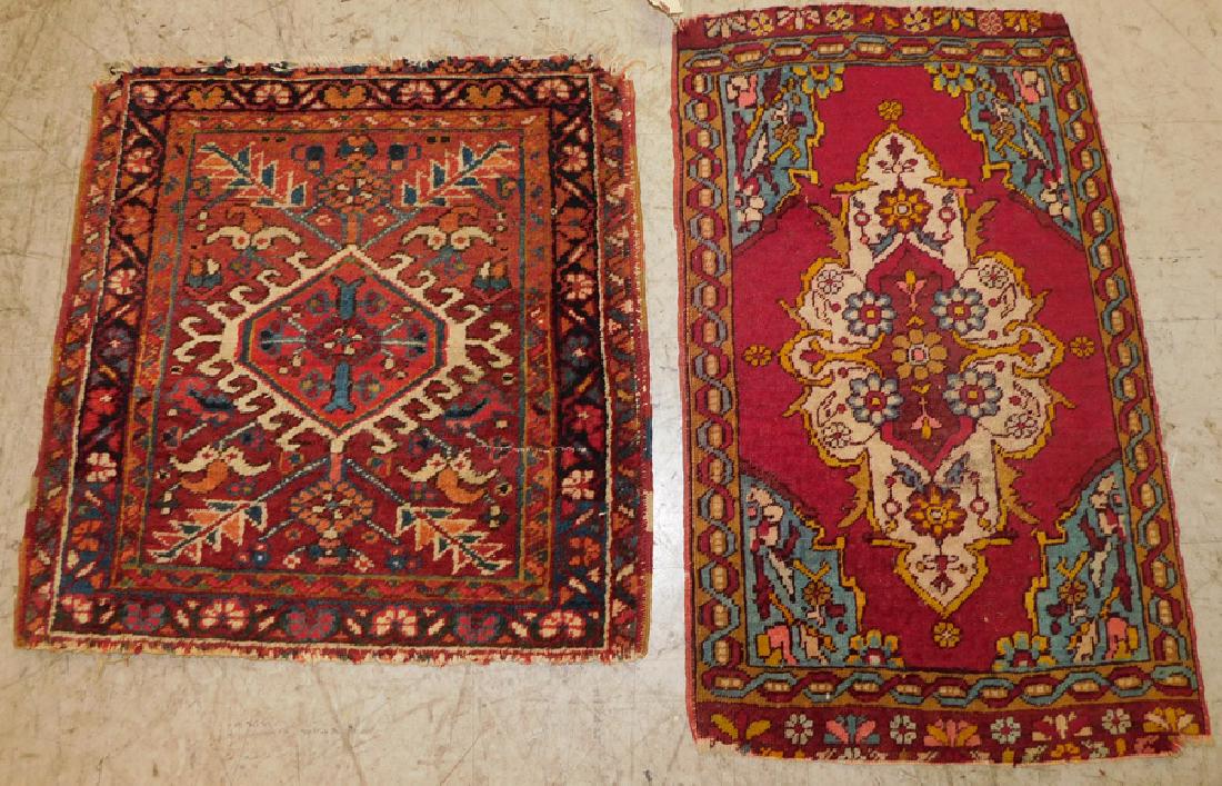 2 Antique Handmade Oriental Rugs 1' 7 "X 2' 7" (1 of 4)