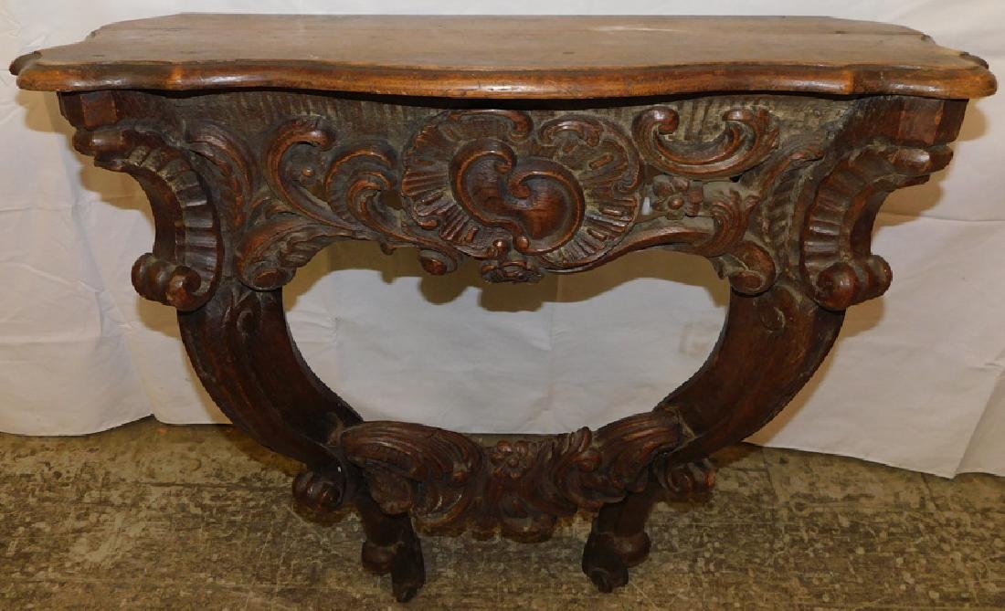 19th C Carved Oak Console (1 of 3)