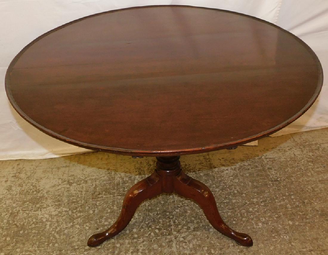 18th C Cherry Piecrust Birdcage Tilt Top Table (1 of 5)