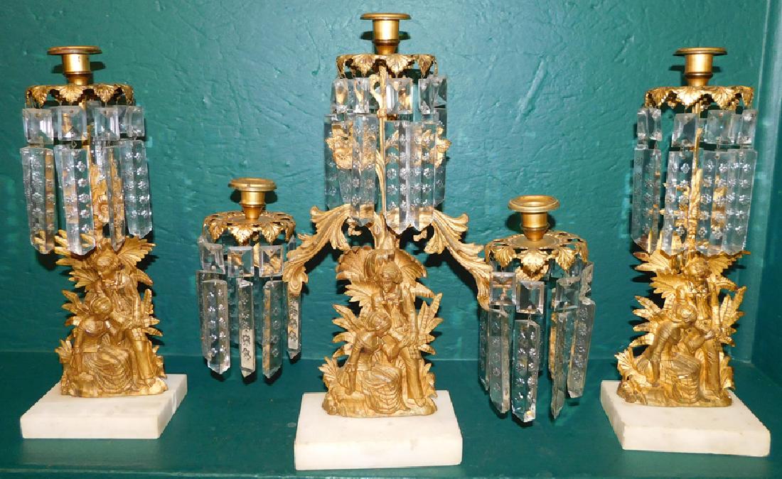 Three Piece Victorian Girandole Set (1 of 4)