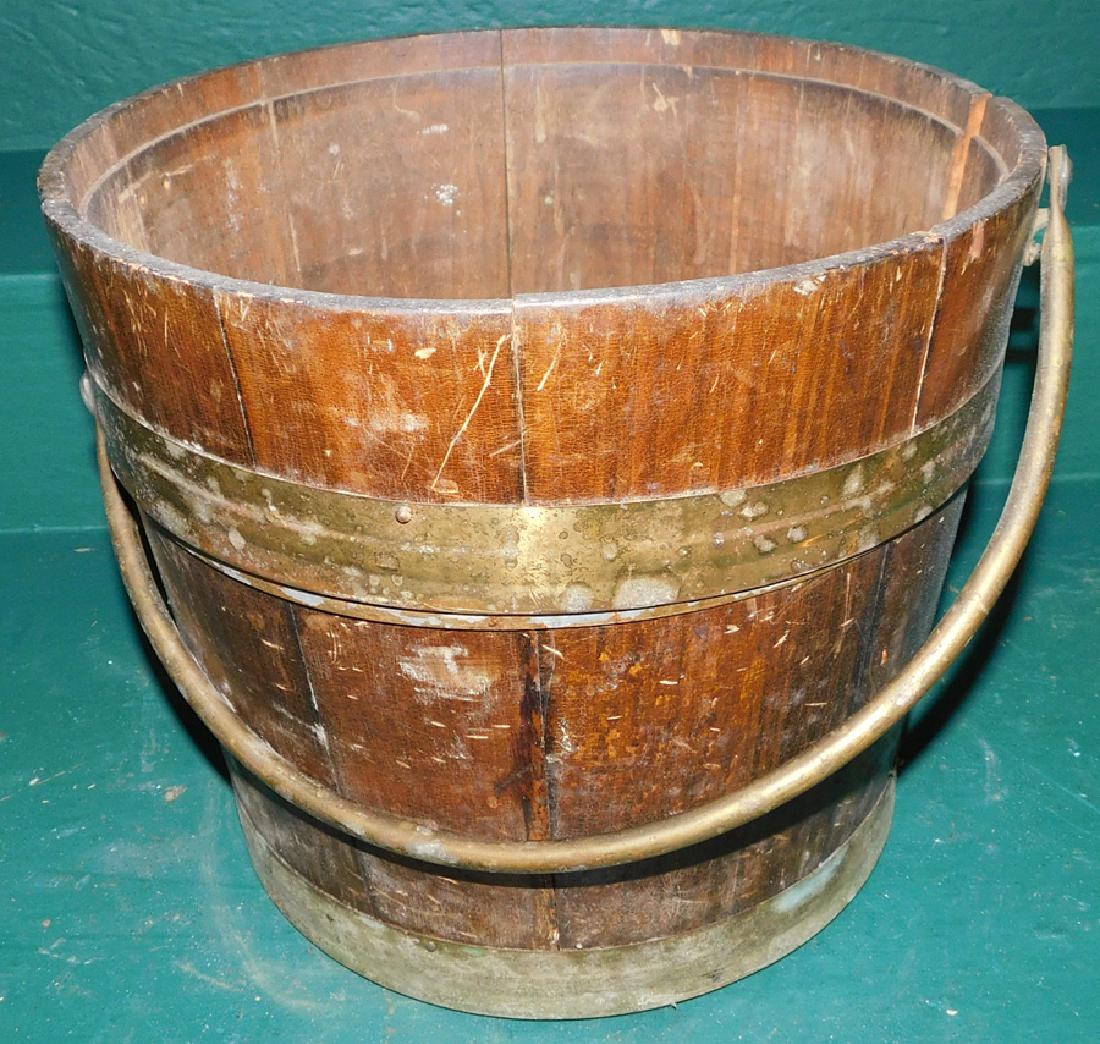 Wooden Brass Bound Bucket (1 of 1)