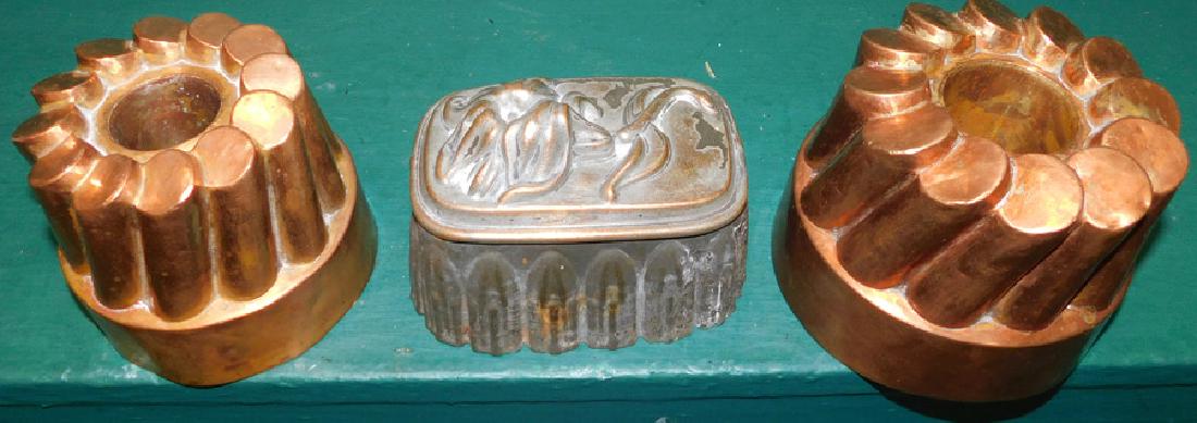 Three Antique Copper Molds (1 of 2)