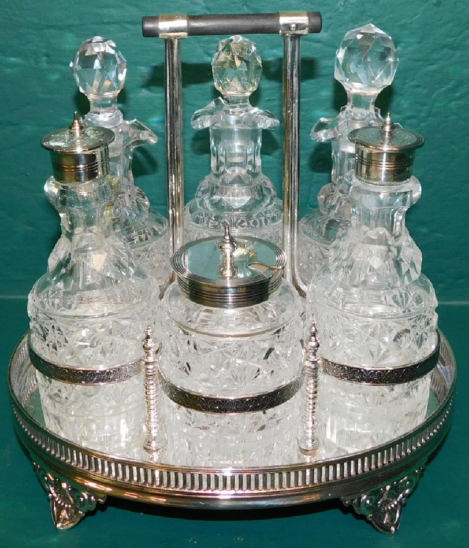 6 Bottle Silver-plate Cruet Set (1 of 7)
