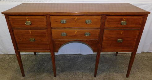 19th C Walnut Inlay Hunt Board Fayetteville NC