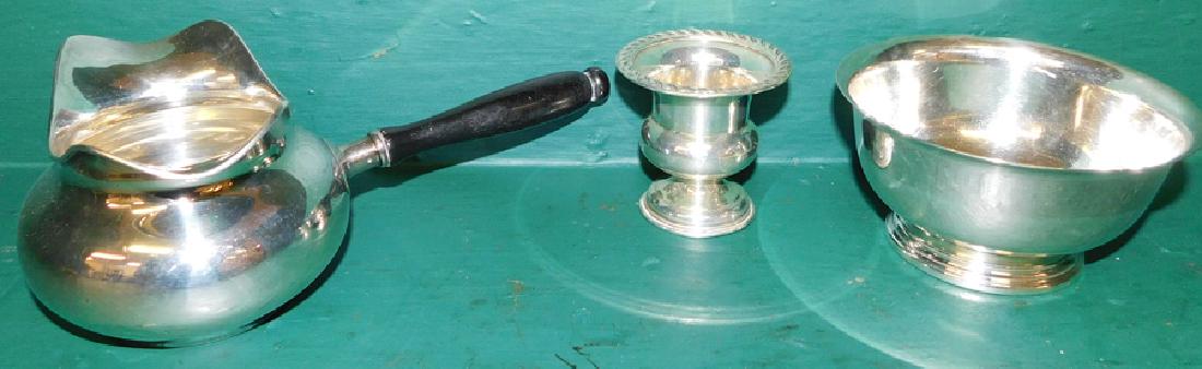 Sterling Bowl, Toothpick Holder, Brandy Ladle 11.4 To: Sterling Bowl -- Toothpick Holder -- Brandy Ladle 11.4 To.