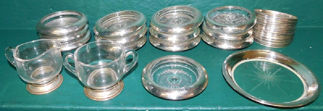24 Pc Misc. Sterling Rimmed Items (1 of 1)