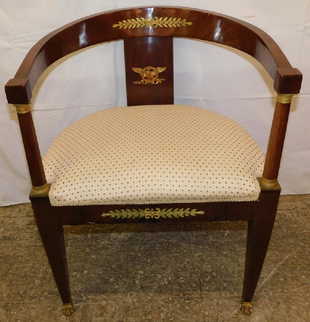 Vintage French Furniture For Antique French Empire Mahogany Chair