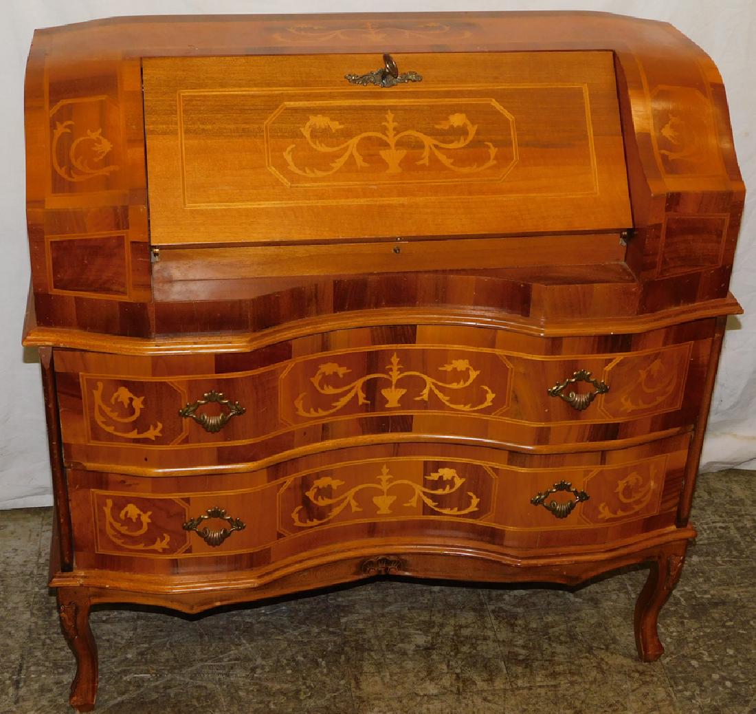 Contemporary Italian Inlaid Walnut Desk (1 of 5)
