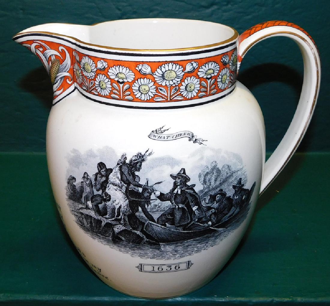 Roger Williams Jug By Wedgwood (As is Condition): Roger Williams Jug By Wedgwood (As is Condition). 7" H