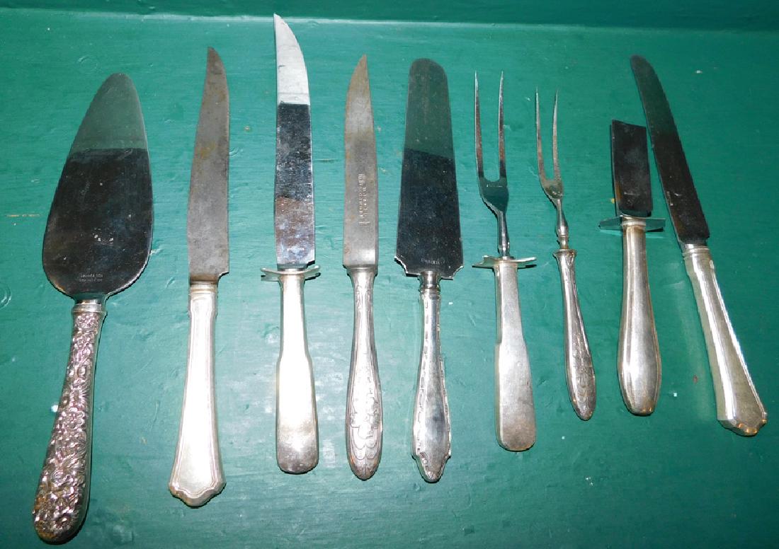 Nine Sterling Handle Serving Items (1 of 1)