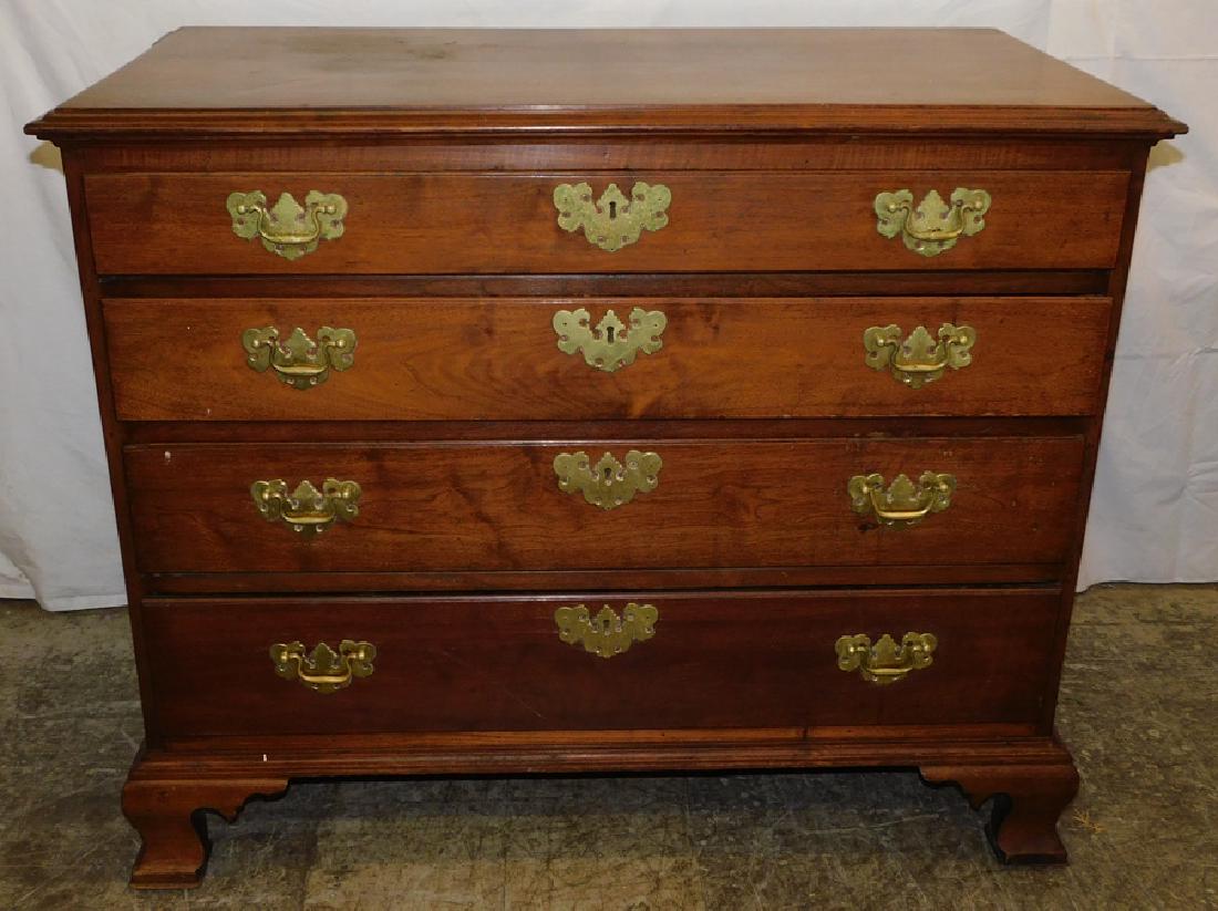 18th C Walnut 4 Drawer Phil Chippendale Chest (1 of 6)