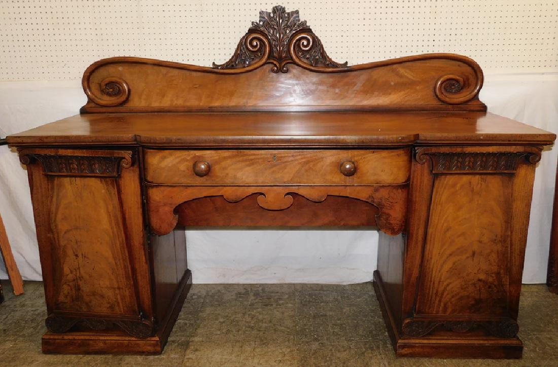 19th C Bleach Mahogany Regency Sideboard (1 of 8)