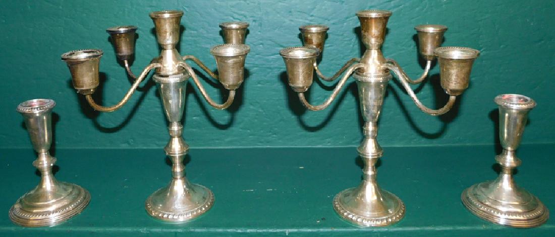 Four Sterling Weighted Candle Holders (1 of 1)