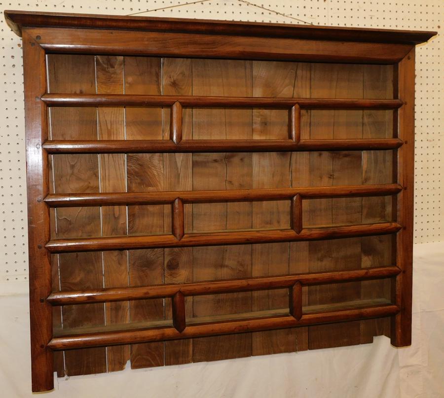 Early Elm Wood Primitive Wall Rack: Early Elm Wood Primitive Wall Rack . 51" W 7 1/2" D 40 1/2" H