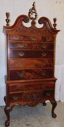 Scholte Furniture Co. Mahog Chipp Highboy