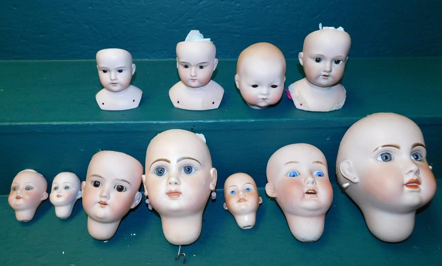 German Bisque Heads For Dolls (1 of 12)