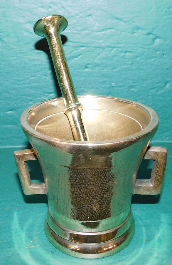 Polished Brass Mortar & Pestle (1 of 2)