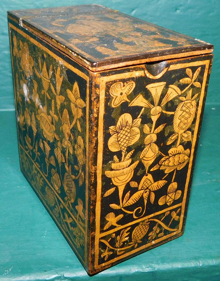Paint Decorated Tea Caddy (1 of 4)