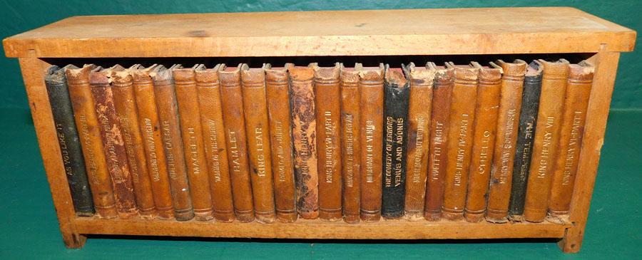 24 Mini Leather Bound Shakespeare Books In Holder (1 of 7)
