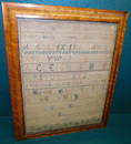 1864 Sampler By Caroline Gardner In BEM Frame
